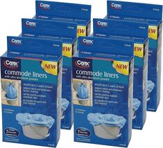 Carex Commode Liners with Ulta Absorbant Powder, 6 Packs of 7 ea, (42 Co... - $33.61