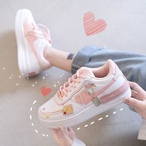 Women&#39;s Sneakers Japanese Style Patchwork Shoe Pink CN 35 - £23.94 GBP