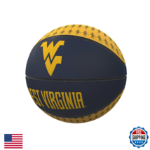 Logo Brands West Virginia Mountaineers Repeating Logo Mini Rubber Basket... - $35.26