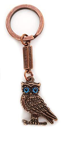 Iconsgr Key Ring Ancient Greek Owl of Wisdom Godess Athena Keychain 2