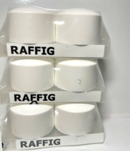 3 Packs of Ikea Raffig Finial Pairs White End for Curtain Rods - $13.55