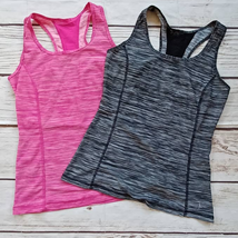 Set of 2 Danskin Now Fitted Heathered Activewear Tank Top Small - £9.32 GBP