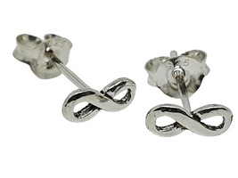 Infinity Stud Earrings Sterling 925 Silver Earrings Jewellery With Gift Box UK - £12.37 GBP