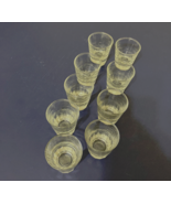 Lot of vintage clear shot glasses ribbed heavy bottom - $34.60