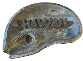 Hawaii Cigarette Pipe Ashtray HIP Originals Tiki Hawaiian MCM Black Big Island - £8.21 GBP