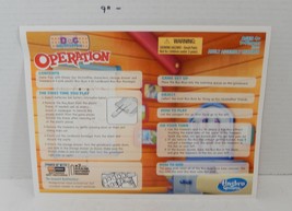 Hasbro Doc McStuffins Operation board game replacement Instructions piec... - $6.86 CAD