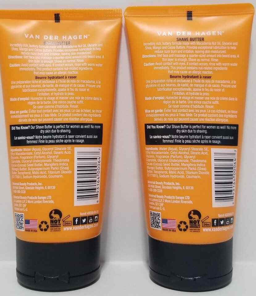 Van Der Hagen Shave Butter 2 pack (6 oz/tube)  (LOC BK-19) Item image 2