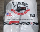 Railroad Sock ~ 6-Pair White Quarter Socks Made USA ~ Size 10-13 Shoe Si... - $23.78