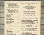Jolly Miller Luncheon Menu Hotel Nicollet Minneapolis Minnesota 1961 - $67.32