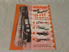 Willock Truck Hauling Task Master Truck Tanks Brochure Leaflet 1960s - £10.69 GBP