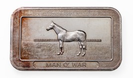 1973 Mann O&#39; Krieg Von Pioneer Ungebraucht 1 Oz. Silber Art BAR - £59.22 GBP