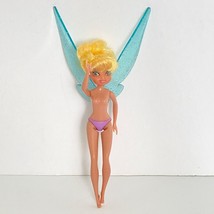 2011 Disney Fairies Tinkerbell Doll Blue Wings Action Figure Pixie Hollow Jakks - £10.20 GBP