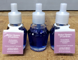 3 Pack - BH&amp;G Aroma Accents Oil Refill 24 mL, Sugared Lavender Twist Scent - £11.95 GBP
