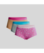 Celebrate! Women&#39;s Cotton Boyshort Panties LARGE Floral &amp; Solids 3 Pk - $275.44 MXN