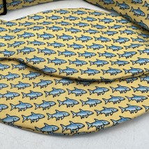 Mens Vineyard Vines Yellow Blue Shark Bowtie Sz 13 3/4 Preppy Silk US Ad... - $19.99
