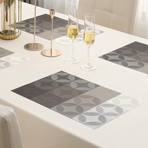 HOKIPO Pvc Placemats For Dining Table Set Of 4 - 45X30 Cm (Ar1182). - £19.73 GBP+