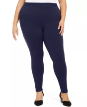 Style&amp;co. Ladies Plus Size Leggings Industrial Blue Front Seam Mid Rise ... - £22.74 GBP