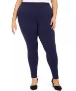 Style&amp;co. Ladies Plus Size Leggings Industrial Blue Front Seam Mid Rise ... - £22.83 GBP