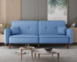 Convertible Sofa Sleeper Futon With Arms Split Back Design Compact Couch... - $533.99