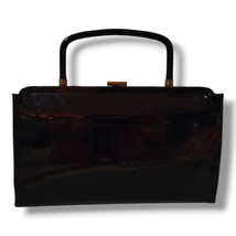 Vintage Garay Black Handbag Women Small Purse Clutch Evening Bag Foldabl... - $22.95