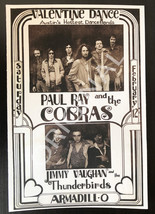Steve Ray Vaughn with Paul Ray and the Cobras Very Early ORIG Handbill 1977 - £118.03 GBP