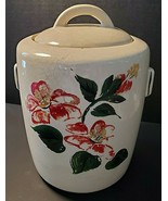 MCCOY CROCK/COOKIE JAR WITH LID FLORAL DESIGN - $41.73