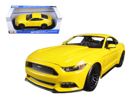 2015 Ford Mustang GT 5.0 Yellow 1/18 Diecast Model Car by Maisto - $65.99