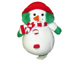 1994 STUFFINS SNOWMAN PLUSH 5&quot; VINTAGE STUFFED ANIMAL TOY WINTER HOLIDAY... - £8.96 GBP