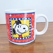 Ceramic Snoopy Peanuts Mug Willitts 40th Anniversary Schultz Vintage 1975 12 OZ. - $10.88