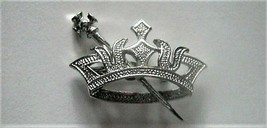 Order of Eastern Star Officer Crown and Scepter Silver-tone Pin Signed Ora NEW - £11.02 GBP