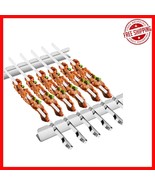 17-Inch Stainless Steel BBQ Skewers Set of 6 + 2 Racks &amp; Storage Case - $60.59 CAD