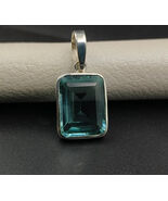 Aquamarine Necklace 925 Sterling Silver aquamarine Handmade Pendant Gift - $96.65