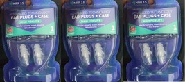 3 x Ear Plugs in Plastic Cases NRR Soft Reusable Waterproof  RITE AID - £4.71 GBP