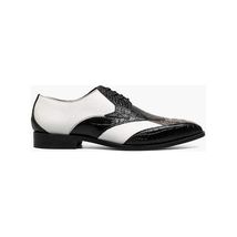 Stacy Adams Tristano Modified Bike Toe Oxford Shoes Black Gray 25694-910 image 2