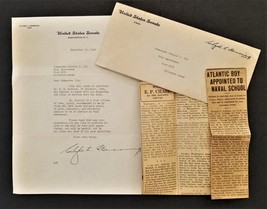 1942 vintage US SENATE LETTER referral Attorney DICK RUDOLF atlantic io ... - $47.03
