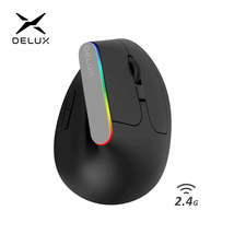 Delux M618C Wireless Silent Ergonomic Vertical 6 Buttons Gaming Mouse US... - $39.26