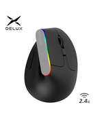 Delux M618C Wireless Silent Ergonomic Vertical 6 Buttons Gaming Mouse US... - $39.26