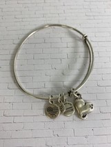 ALEX and ANI Cupid’s Heart Silver Charm Bracelet Adjustable - £14.11 GBP