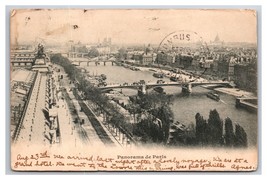 Panorama of Paris France 1902 UDB Postcard U24 - £2.33 GBP