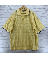 Tasso Elba Golf Polo Shirt Mens Sz M Med Yellow 100% Cotton  - £7.53 GBP