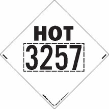Hot 3257 Marking Placard, 273 Mm X 273 Mm, Rigid Vinyl, Pack Of 25, Labe... - £59.76 GBP