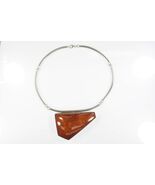 Massive Vintage Sterling Silver Amber Necklace 181ct, 89.5g - $48,616.84 MXN