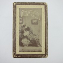 Postcard Risque Man &amp; Woman Couple Romantic Lovers Take Before Retiring Antique - £7.87 GBP