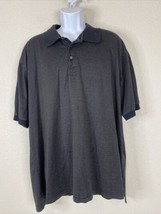 Tasso Elba Golf Men Size XXL Black Striped Polo Shirt Pima Cotton Mercer... - $11.08