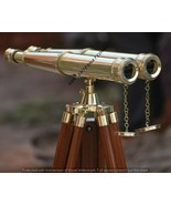 Nautical Brass 18 Binocular Marin Antique Telescope With Floor Tripod Stand - £375.36 GBP