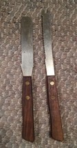 000 2 Vintage Frontier Forge Stainless Japan Wood Handle Knives - $16.99