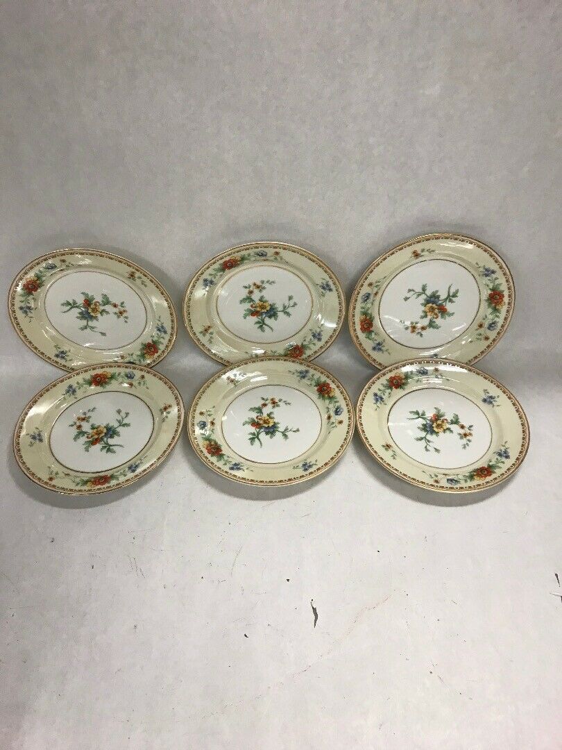 Primary image for 6 pc  Vintage H & C Heinrich Selb Gold Trims Bavaria China Dessert plate 6.5 in
