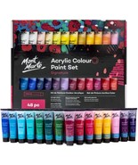 Mont Marte Signature Acrylic Paint Set 48 Colors x 36 ml Semi Matte Finish  - $63.70