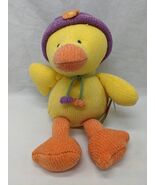 Russ Berrie Yellow Knitted Duck With Tag Stuffed Animal Plush 10&quot; - €26,96 EUR