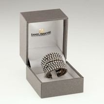 Dannijo Brass Plaque Pave Ring with Swarovski Crystals Size 7 w/ Box - $201.04